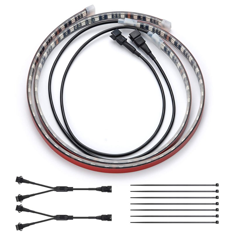 DITRIO 2pcs 2-Feet Underglow RGB Neon LED Light Strips DC 12V for Motorcycles Trikes Trailers Golf Carts ATVs UTVs (Only for InfiColors Series) - Image 1